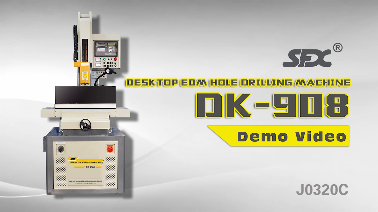 DK-908 Desptop Micro Hole EDM Drilling Machine 0.3-3mm Demo Video