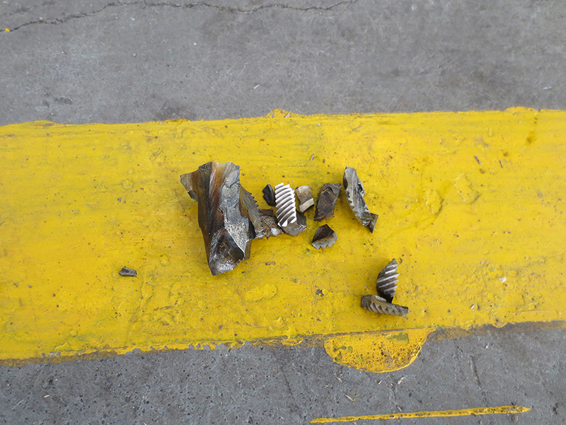 Fragments of Removed Drill