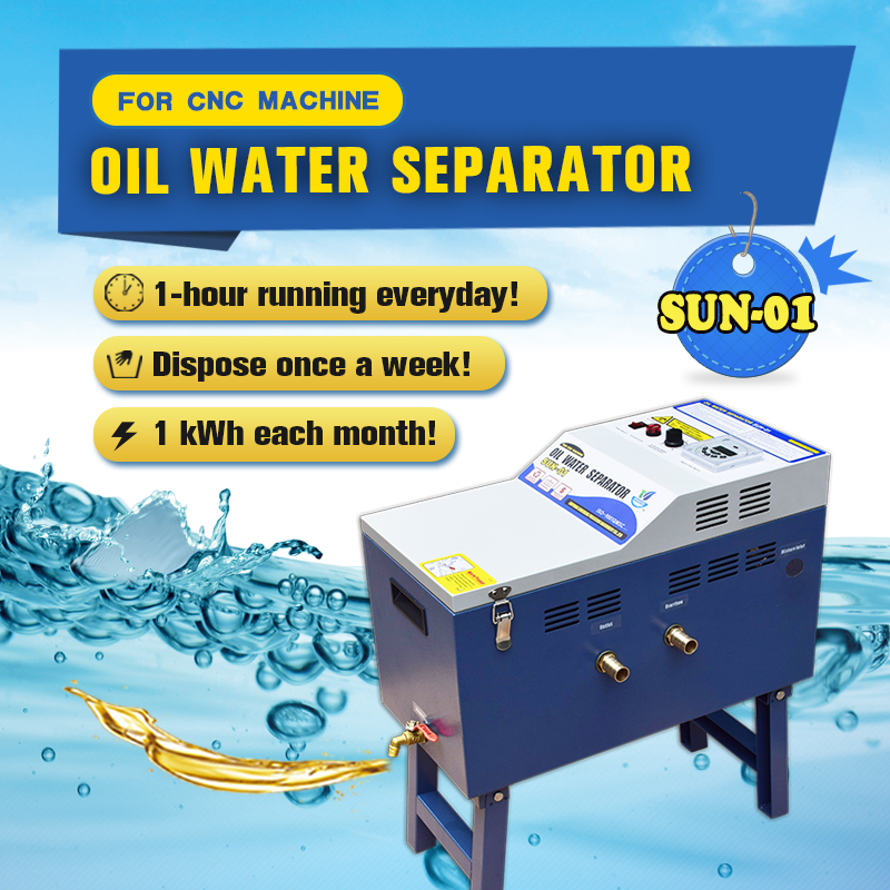 The display of new upgraded oil-water separator SUN-01 for lathe use